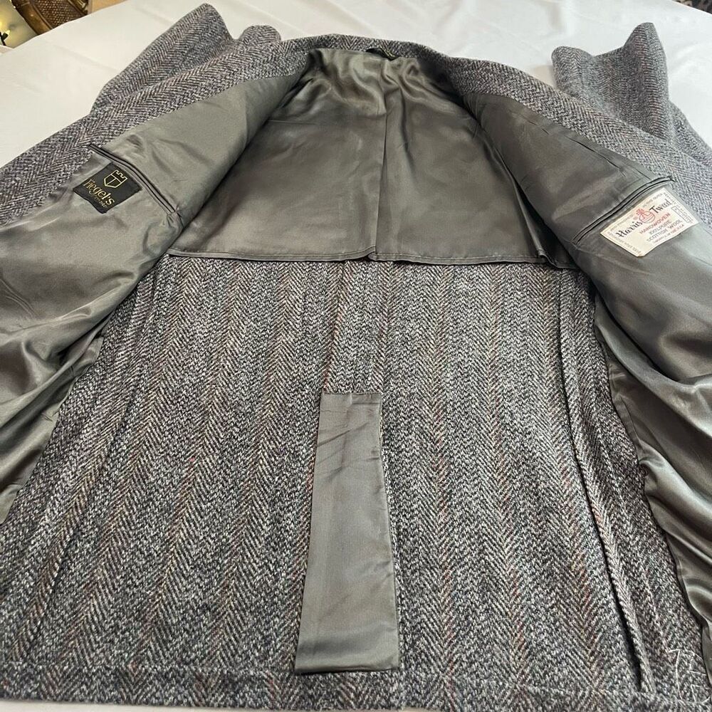Harris Tweed VTG Grey Tweed 2 Button Blazer Size 42 - Picture 5 of 9